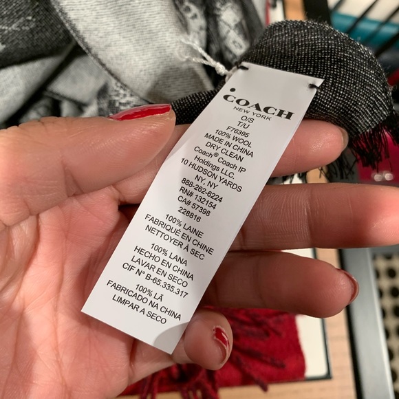 COACH Horse and Carriage Wrap Scarf - Picture 5 of 8